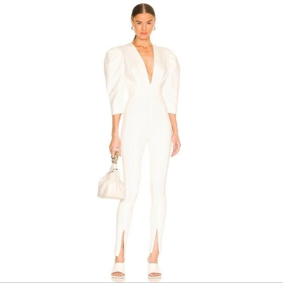 NONchalant Label Jaleen Catsuit in White - Picture 1 of 11